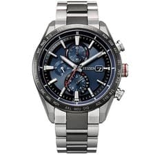 CITIZEN Attesa AT8186-51L Solar Radio Men's Watch Titanium Silver Band NEW
