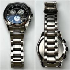 CITIZEN Exceed Eco-Drive Titanium Chronograph 10BAR Black Dial Watch