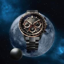 Citizen Attesa CC4016-67E Titanium GPS Solar Watch Black Gray RoseGold