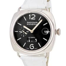 PANERAI Radiomir 8 Days GMT PAM00200 Men's H Hand Wound K18WG 45mm Watch #HD091