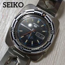 Rare SEIKO 5 Sports 5126-8130 Automatic Blue Dial Stainless Steel Watch 2604TK