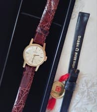 Omega Geneve Manual Hand-Winding Watch 18K Gold Dial Ladies 1960s