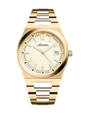 ADRIATICA Men Quartz Casual Watch Classic Dress Gold color Dial Waterproof Swiss