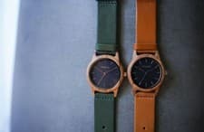 Timberdy Black 2.0 Pair Watches Olive Wood Gift Set New