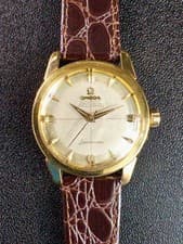 Vintage Omega Seamaster Chronometre 2909-SC 18k Gold Watch, Original Guarantee