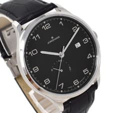 Junghans Attache Auto Watch 027/4782.00 Black Power Reserve Men's New