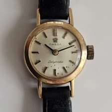 Vintage 9k Solid Gold Omega Ladymatic Automatic Ladles Wristwatch 9ct