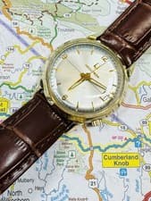 Vintage Bulova Accutron 218 Gold Filled Tuning Fork Watch Date Presentation Case