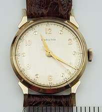 Rare Hamilton 18 J 14k Solid Yellow Gold Case 748 1950’s Watch, Runs Well.
