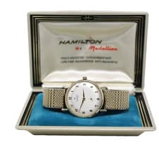 Hamilton Masterpiece 1960 10K Plated Gold Wristwatch Swizz Made HT-W0228P-C019