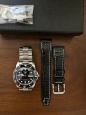 Seiko 5 Sports SNZF17J1 Divers Wristwatch Used from Japan with Leather Belt