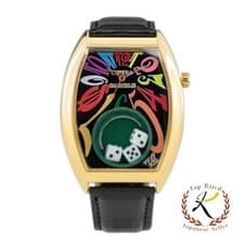 Frank Miura Watch Macau Gambling Reprint Casino Limited Gold Rainbow Black JAPAN