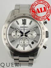 Seiko Brights Mechanical Chronograph Silver Dial SDGZ001 8R28-00R0 Used