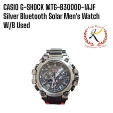 CASIO G-SHOCK MTG-B3000D-1AJF Silver Bluetooth Solar Men's Watch W/B Used NM F/J