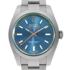 ROLEX Milgauss Z Blue 116400GV blue Random Number second hand mens