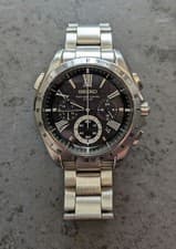 Seiko Brightz SAGA063 8B82-0AG0 Solar Radio Chronograph Black Full Set