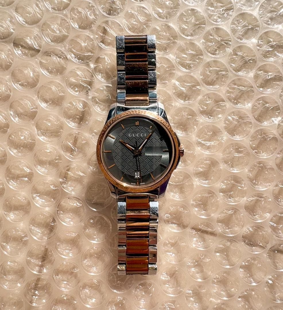 Gucci 1265 G Timeless Gray Dial Women's Watch 27mm Used Working