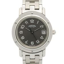 HERMES Clipper Wrist Watch CL4.210 Quartz Stainless Steel Used Women