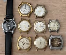 Vintage Men’s Watch Lot Total Of 9 Watches - Oris, Longines, Gruen, Accutron Etc