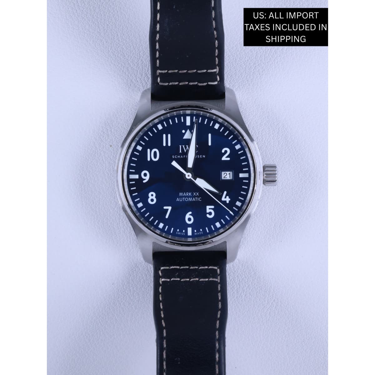 IWC Pilot's Watch Mark XX IW328203 Blue Dial Automatic NEW Box Papers