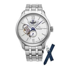 ORIENT STAR RK-AV0B04S Contemporary White Silver LAYERED SKELETON Men's Watch