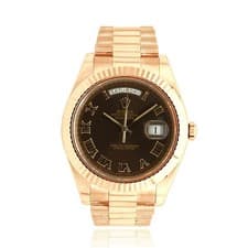 Rolex 18 Karat Rose Gold Day-Date President II 41mm Brown Dial