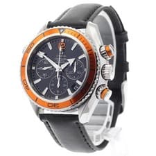OMEGA SEAMASTER PLANET OCEAN 600M 38mm SS Black Dial Chronograph Automatic #C863