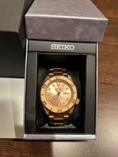 SEIKO Five Sports Automatic Day/Date Pink Gold SBSA064