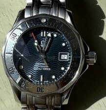 Omega Seamaster Professional 300M Quartz Wave Dial Diver Watch Stainless Steel