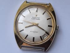 vintage ZENITH Auto Sport gold plated watch superb cal 2552 PC gents size