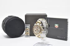 ▶️ Vintage [MINT/Box] TAG HEUER Se/l CG1123-0 Chronograph Gold Men'sWatch #214