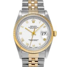 ROLEX Datejust 16233 White Case Size 36×36mm Men's Used Watch #286021