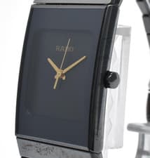 [EXC+5] RADO DiaStar 205.0295.3 Ceramics Black Quartz 23mm Men's Watch JAPAN