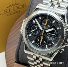 Seiko Credor Pacifique GCBK997 Carbon Fiber Chronograph 6S77 Limited 2000 Watch