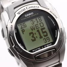 Casio Wrist Camera WQV-3 Quartz 43mm Wristwatch Tested Japan Used F/S