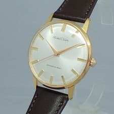 Seiko Crown 21 Jewels Hand Winding Watch Vintage Gold Plated Leather