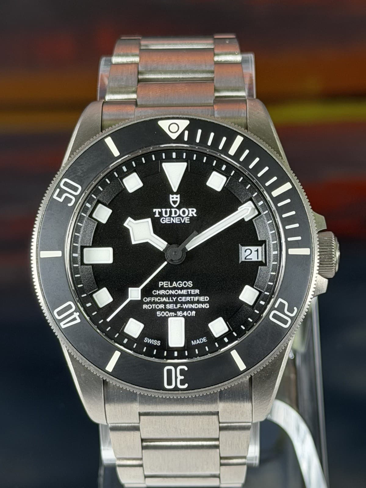 TUDOR Pelagos 25600TN Titanium Black Dial Very Good Condition Box & Papers