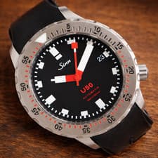 Sinn U50 Diver Watch U-Boat Submarine Steel Rubber Strap Auto 41mm w/Box Booklet