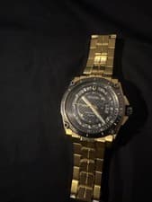 BULOVA PRECISIONIST 98B271 Men’s Gold Tone Stainless Steel Bracelet WATCH 🔥