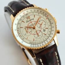 BREITLING Watch SOLID GOLD H41330 NAVITIMER MONTBRILLANT, DEPLOYMENT CLASP, WOW!