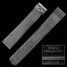 OMEGA Vintage Mesh Bracelet 18mm Stainless Steel Used
