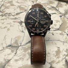 TAG Heuer Carrera Calibre 16 Auto Chronograph Day/Date Black Dial Brown