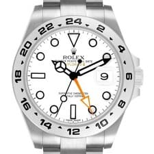 Rolex Explorer II 42 Steel Polar White Dial Mens Watch 216570 Card