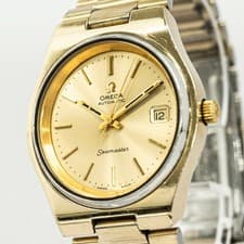 *Exc+5* Vintage 1970s OMEGA Seamaster Cal.1012 Auto Gold Dial Date 38mm Men's