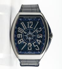 Franck Muller Vanguard Yachting 45VSCDTAC Blue 44mm Automatic Men Watch + Papers