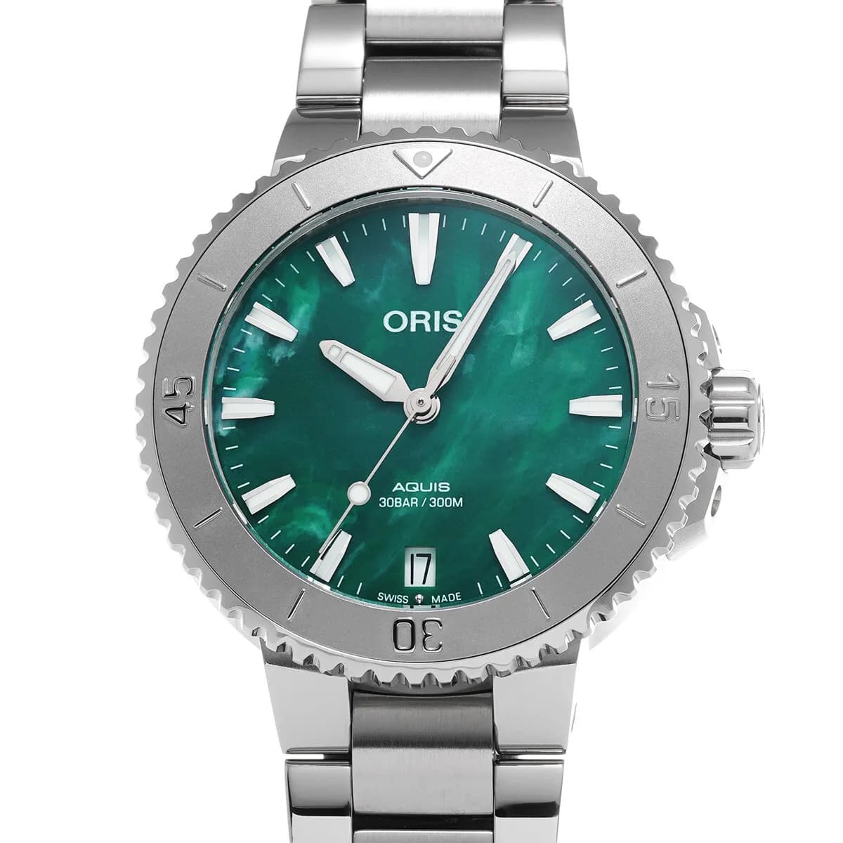 Oris Aquis Date Bracelet 01 733 7770 4137 Green Stainless Steel #W2798