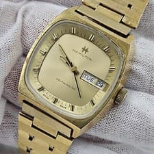 Vintage Hamilton Self winding Watch 17 Jewels Automatic Gold Tone Swiss Cal 837