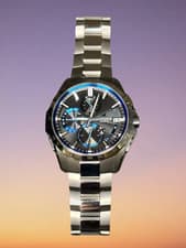 CASIO OCEANUS OCW-S4000-1AJF Manta Solar Titanium Black Dial  Men's Watch Silver