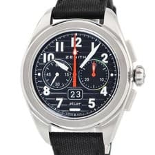 ZENITH Pilot Big Date Flyback 03.4000.3652/21.I001 Black El Primero mens W