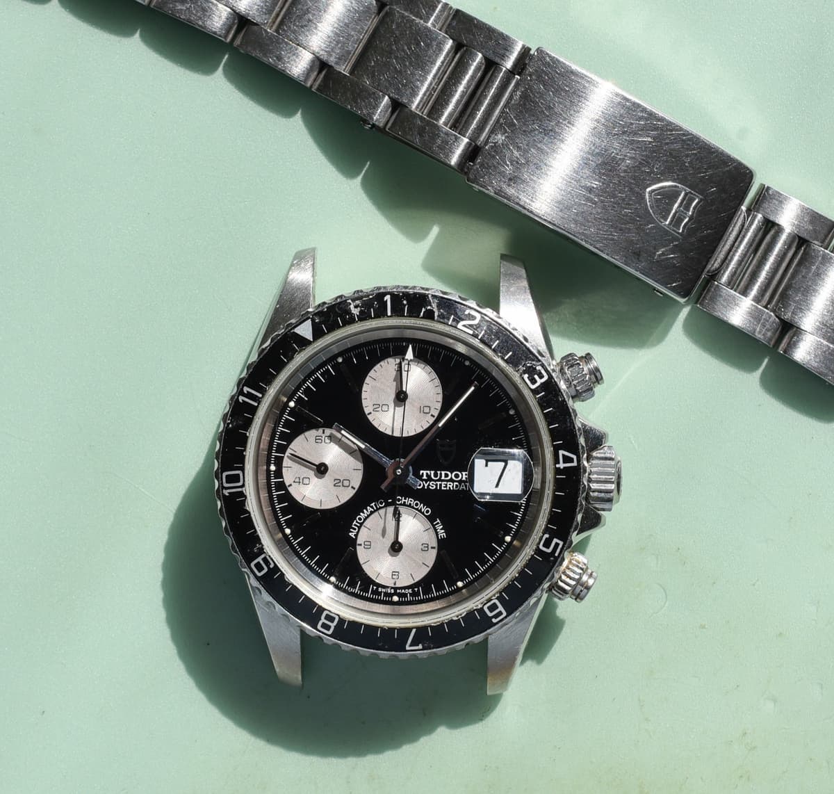 Vintage TUDOR 79270 Small Block Chronograph Stainless Steel Watch AS IS Project